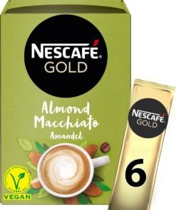 Nescafé Gold Almond Macchiato Oploskoffie - 6 Doosjes à 6 Zakjes -Koffiedrank Winkel 1005x1200 1