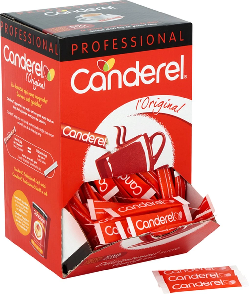 Zoetstofsticks Canderel 0 - 5gram 500 Stuks 3 Zoetstofsticks Canderel 0 - 5gram 500 Stuks