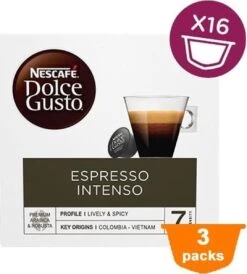Nescafé Dolce Gusto Espresso Intenso Cups - 3 X 16 Stuks -Koffiedrank Winkel 1082x1200