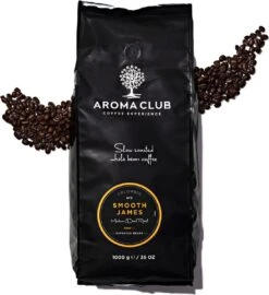 Koffiedrank Winkel 38 Aroma Club - Koffiebonen 1KG - No. 2 Smooth James - Koffie Intensiteit 3/5 - Espresso & Lungo