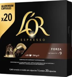 L'OR Espresso Forza Koffiecups - Intensiteit 9/12 - 10 X 20 Capsules -Koffiedrank Winkel 1128x1200 1