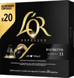 L'OR Espresso Ristretto Koffiecups - Intensiteit 11/12 - 10 X 20 Capsules -Koffiedrank Winkel 1128x1200