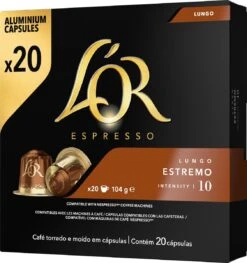 L'OR Lungo Estremo (10) - 10 X 20 Koffiecups 22 L'OR Lungo Estremo (10) - 10 X 20 Koffiecups -Koffiedrank Winkel 1128x1200 3