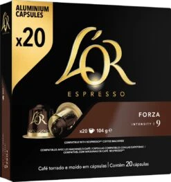 L'OR Espresso Forza Koffiecups - Intensiteit 9/12 - 10 X 20 Capsules -Koffiedrank Winkel 1129x1200 2