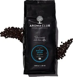 Koffiedrank Winkel 36 Aroma Club - Cafeïnevrije Koffiebonen 1KG - No. 5 Decaf John - Koffie Intensiteit 3/5