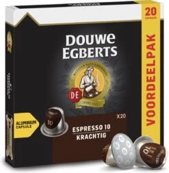 Douwe Egberts Espresso Krachtig Koffiecups - Intensiteit 10/12 - 10 X 20 Capsules -Koffiedrank Winkel 1171x1200