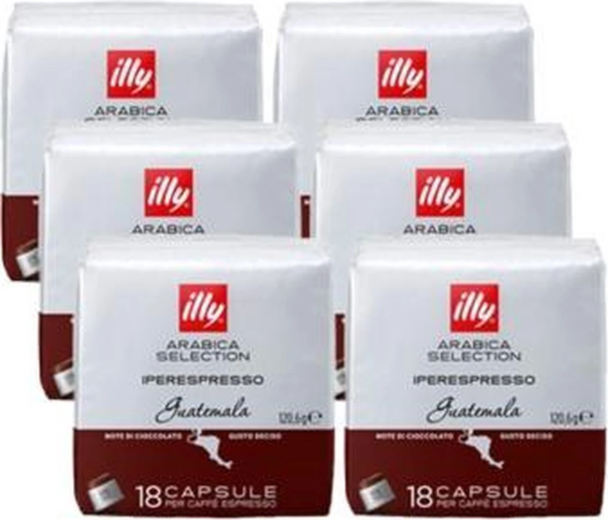 Illy Capsules Iperespresso Arabica Selection Guatemala 6 X 18 Stuks 3 Illy Capsules Iperespresso Arabica Selection Guatemala 6 X 18 Stuks