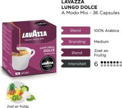 Lavazza A Modo Mio Lungo Dolce 36 Stuks -Koffiedrank Winkel 1200x1068