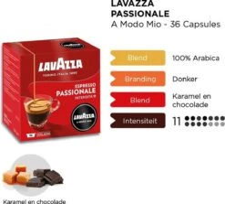 Lavazza A Modo Mio Passionale 36 Stuks -Koffiedrank Winkel 1200x1085