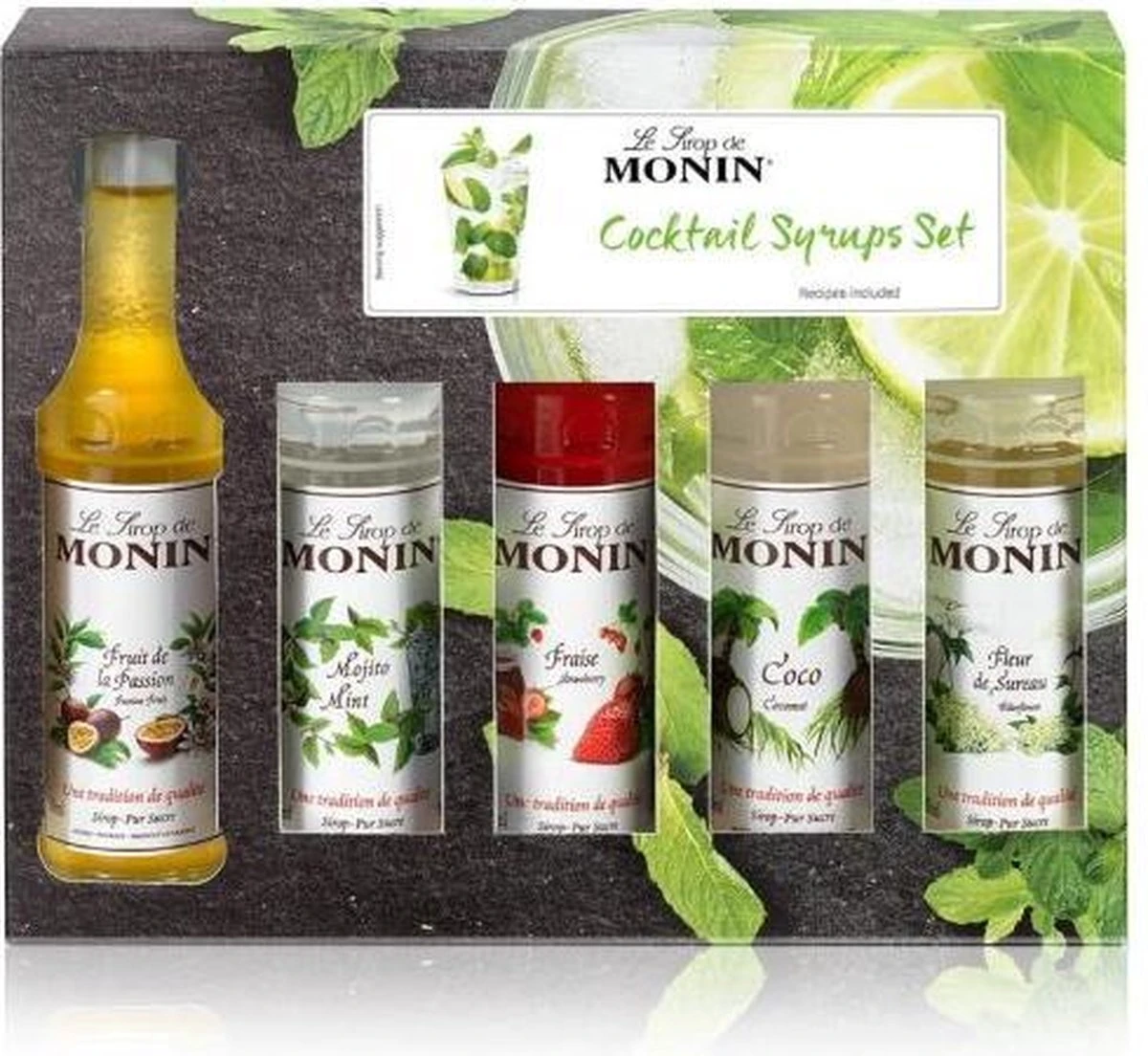 Monin Cocktail Siropen - Geschenkset Koffiesiropen - 5 X 50 Ml 3 Monin Cocktail Siropen - Geschenkset Koffiesiropen - 5 X 50 Ml