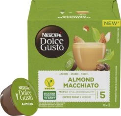 Nescafé Dolce Gusto Almond Macchiato Capsules - Vegan Koffie - 36 Koffiecups 17 Nescafé Dolce Gusto Almond Macchiato Capsules - Vegan Koffie - 36 Koffiecups -Koffiedrank Winkel 1200x1151