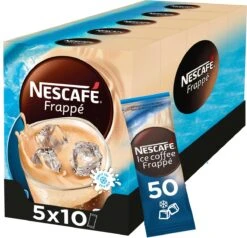 Nescafé Frappé Oploskoffie - 5 Doosjes à 10 Zakjes -Koffiedrank Winkel 1200x1156