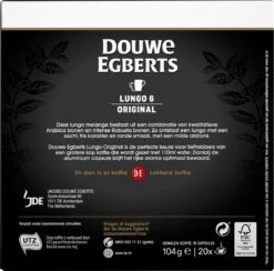 Douwe Egberts Lungo Original Koffiecups - Intensiteit 6/12 - 10 X 20 Capsules -Koffiedrank Winkel 1200x1184 2