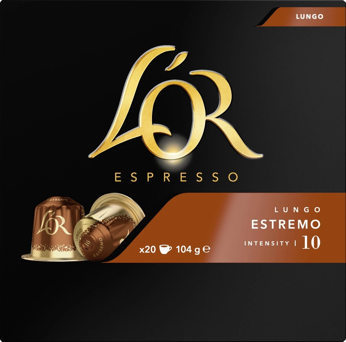 L'OR Lungo Estremo (10) - 10 X 20 Koffiecups 4 L'OR Lungo Estremo (10) - 10 X 20 Koffiecups - Afbeelding 2