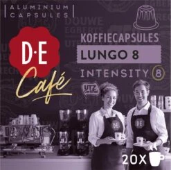 Douwe Egberts D.E Café Lungo Koffiecups - Intesiteit 8/12 - 10 X 20 Capsules -Koffiedrank Winkel 1200x1189 3