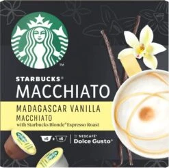 Starbucks By Dolce Gusto Capsules Madagascar Vanilla Macchiato- 3 Doosjes à 12 Koffiecups -Koffiedrank Winkel 1200x1195