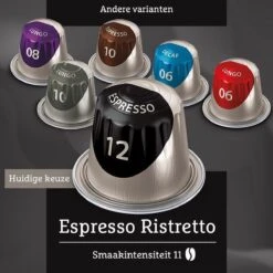 Douwe Egberts Espresso Ristretto (12) - 10 X 20 Koffiecups -Koffiedrank Winkel 1200x1200 124