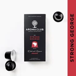 Aroma Club - Nespresso Compatible Capsules (120 St.) - No. 3 Strong George - Intensiteit 5/5 - Espresso - 100% Aluminium Koffiecups -Koffiedrank Winkel 1200x1200 16