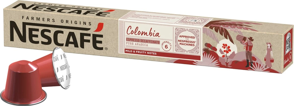 Nescafé Farmers Origins Colombia Espresso Decafé Capsules - 120 Koffiecups 4 Nescafé Farmers Origins Colombia Espresso Decafé Capsules - 120 Koffiecups - Afbeelding 2