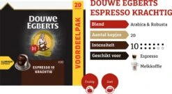 Douwe Egberts Espresso Krachtig Koffiecups - Intensiteit 10/12 - 10 X 20 Capsules -Koffiedrank Winkel 1200x654
