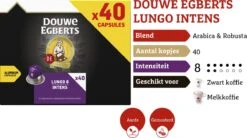 Douwe Egberts Lungo Intens (8) - 5 X 40 Koffiecups -Koffiedrank Winkel 1200x672 1