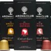 Aroma Club - Proefpakket Nespresso Compatible Capsules (100 St.) - 5 Smaken - Espresso & Lungo - 100% Aluminium Koffiecups -Koffiedrank Winkel 1200x749