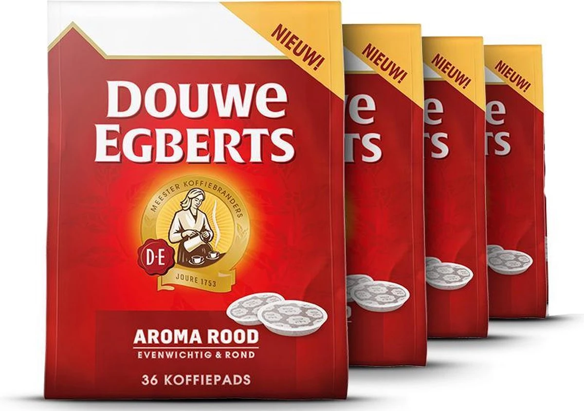 Douwe Egberts Aroma Rood Koffiepads - Voor In Je Senseo® Machine - 4 X 36 Pads 3 Douwe Egberts Aroma Rood Koffiepads - Voor In Je Senseo® Machine - 4 X 36 Pads