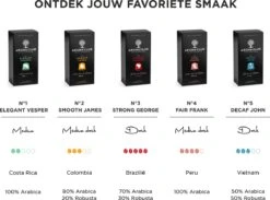 Aroma Club - Nespresso Compatible Capsules (120 St.) - No. 4 Fair Frank - Intensiteit 4/5 - Espresso - 100% Aluminium Koffiecups -Koffiedrank Winkel 1200x889 1
