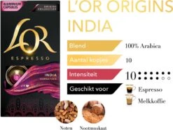 L'OR Espresso Origins India (10) - 10 X 10 Koffiecups -Koffiedrank Winkel 1200x902
