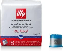 Illy - Iperespresso Koffie Home Classico Lungo 6 X 18 Capsules -Koffiedrank Winkel 1200x956 1