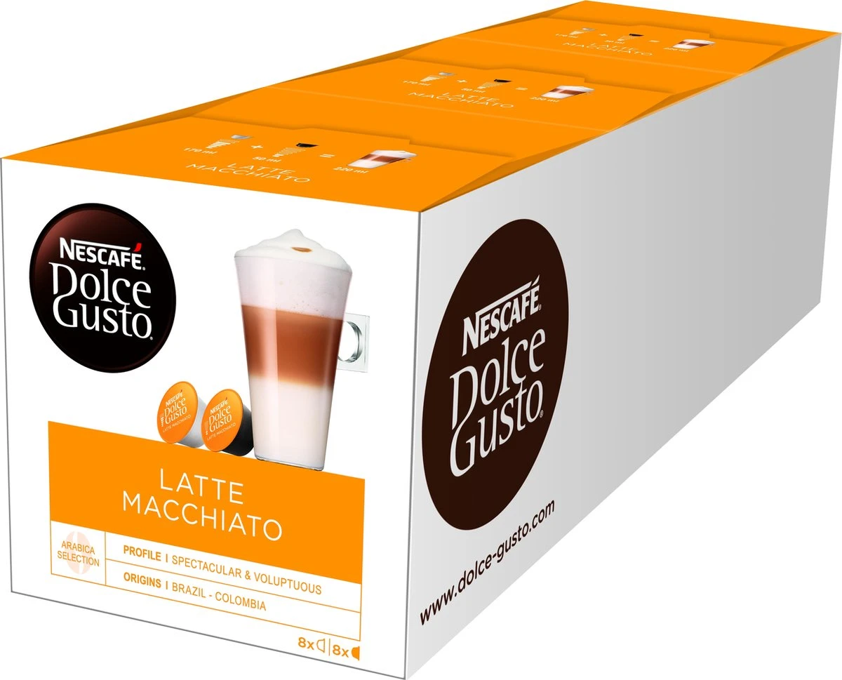 Nescafé Dolce Gusto Latte Macchiato Capsules - 48 Koffiecups 5 Nescafé Dolce Gusto Latte Macchiato Capsules - 48 Koffiecups - Afbeelding 3
