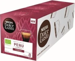 Nescafé Dolce Gusto Espresso Peru Capsules - 36 Koffiecups - GB-ORG-05 -Koffiedrank Winkel 1200x975 1