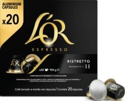 L'OR Espresso Ristretto Koffiecups - Intensiteit 11/12 - 10 X 20 Capsules -Koffiedrank Winkel 1200x975