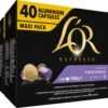 L'OR Lungo Profondo Koffiecups - Intensiteit 8/12 - 4 X 40 Capsules -Koffiedrank Winkel 1200x984