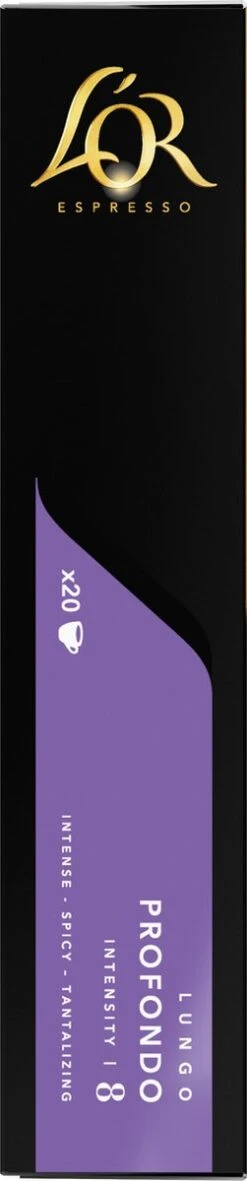 L'OR Lungo Profondo Koffiecups - Intensiteit 8/12 - 4 X 40 Capsules -Koffiedrank Winkel 251x1200 2