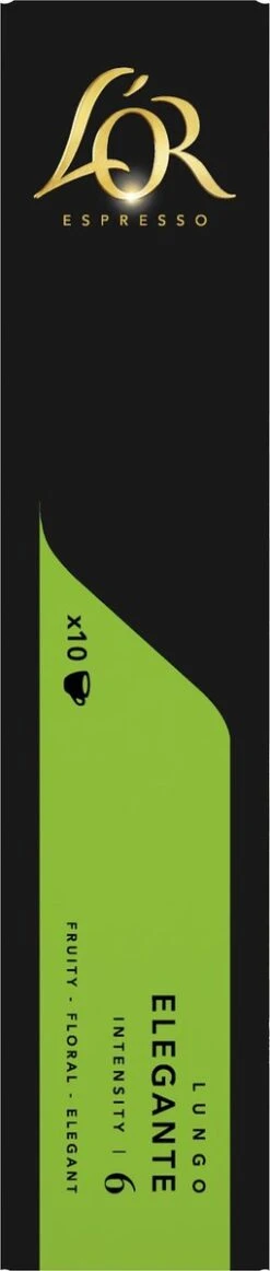 L'OR Lungo Elegante Koffiecups - Intensiteit 6/12 - 10 X 10 Capsules 15 L'OR Lungo Elegante Koffiecups - Intensiteit 6/12 - 10 X 10 Capsules -Koffiedrank Winkel 255x1200