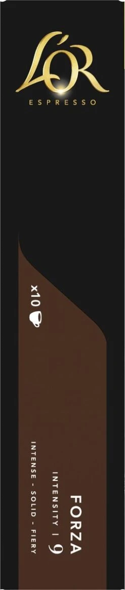 L'OR Espresso Forza Koffiecups - Intensiteit 9/12 - 10 X 10 Capsules -Koffiedrank Winkel 255x1200 8