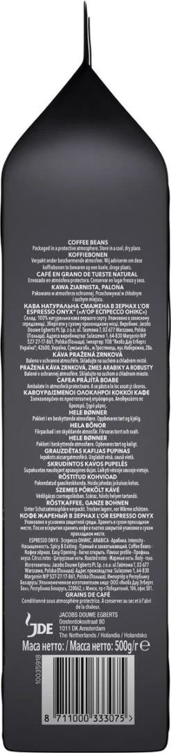 L'OR Espresso Onyx Koffiebonen (12) - 4 X 500 Gram -Koffiedrank Winkel 273x1200