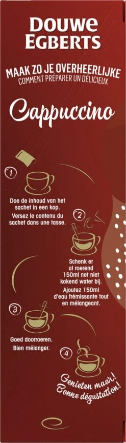 Douwe Egberts Verwenkoffie Cappuccino Oploskoffie - 5 X 10 Zakjes -Koffiedrank Winkel 343x1200