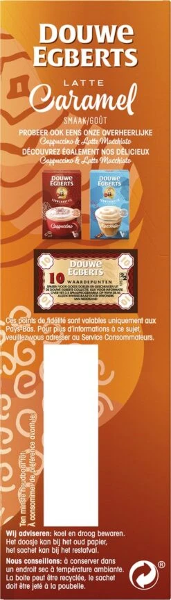 Douwe Egberts Verwenkoffie Latte Caramel Oploskoffie - 5 X 8 Zakjes -Koffiedrank Winkel 343x1200 7
