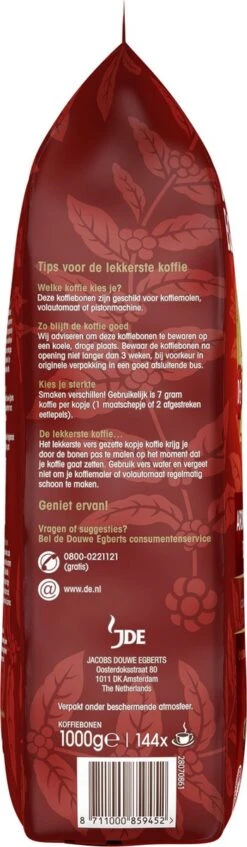 Douwe Egberts Aroma Rood Koffiebonen - 4 X 1000 Gram - Extra Grote Verpakking 18 Douwe Egberts Aroma Rood Koffiebonen - 4 X 1000 Gram - Extra Grote Verpakking -Koffiedrank Winkel 350x1200