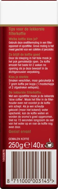 Douwe Egberts Aroma Rood Filterkoffie - 24 X 250 Gram 12 Douwe Egberts Aroma Rood Filterkoffie - 24 X 250 Gram -Koffiedrank Winkel 373x1200