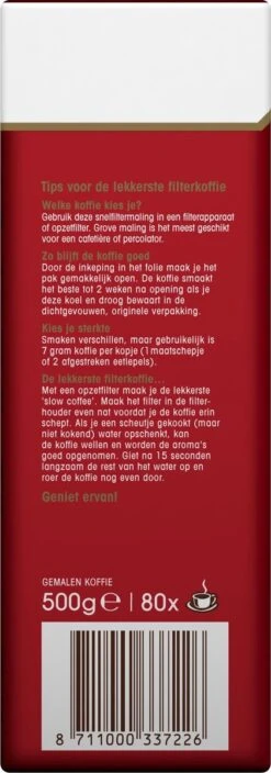 Douwe Egberts Aroma Rood Donker Filterkoffie - 6 X 500 Gram 12 Douwe Egberts Aroma Rood Donker Filterkoffie - 6 X 500 Gram -Koffiedrank Winkel 421x1200 5