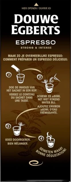 Douwe Egberts Espresso Sticks Oploskoffie - 6 X 25 Zakjes -Koffiedrank Winkel 471x1200