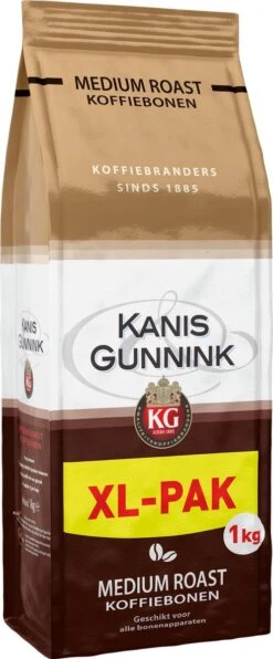 Kanis & Gunnink Medium Roast Koffiebonen - 4 X 1000 Gram - Voordeelverpakking -Koffiedrank Winkel 497x1200