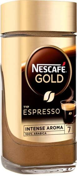 Nescafé Gold Espresso Oploskoffie - 6 Potten à 100 Gram 12 Nescafé Gold Espresso Oploskoffie - 6 Potten à 100 Gram -Koffiedrank Winkel 527x1200 2