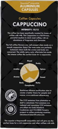 Gran Maestro Italiano - Cappuccino - Koffiecups - Nespresso Compatibel Capsules - Intense Smaak - 6 X 20 Cups 9 Gran Maestro Italiano - Cappuccino - Koffiecups - Nespresso Compatibel Capsules - Intense Smaak - 6 X 20 Cups -Koffiedrank Winkel 546x1200