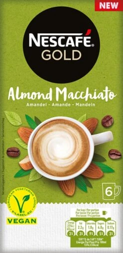 Nescafé Gold Almond Macchiato Oploskoffie - 6 Doosjes à 6 Zakjes -Koffiedrank Winkel 583x1200 2