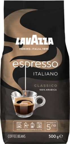 Lavazza Espresso Italiano Classico Koffiebonen - 500 Gram X4 -Koffiedrank Winkel 589x1200