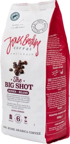 Jones Brothers Coffee The Big Shot Koffiebonen - 6 X 500 Gram 12 Jones Brothers Coffee The Big Shot Koffiebonen - 6 X 500 Gram -Koffiedrank Winkel 591x1200